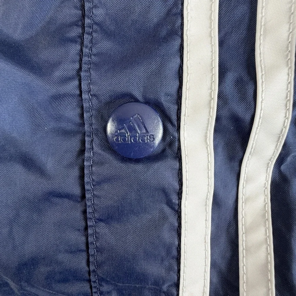 VTG Adidas Pants Mens Sz M Blue‎ Tear Away Baggy Track Lined Windbreaker 90s Y2K